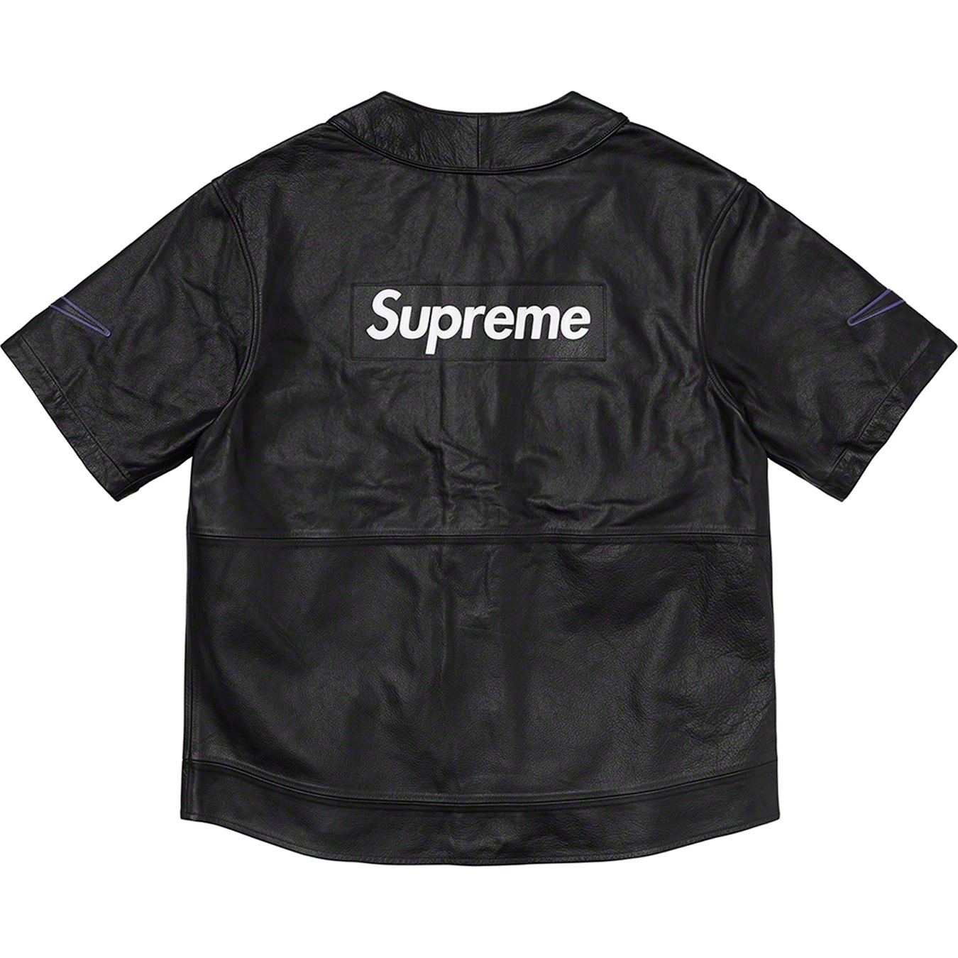 Supreme®/Nike® Leather Baseball Jersey view 3